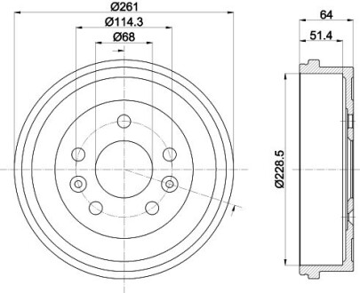 Барабан гальмівний - HELLA PAGID 8DT355303151