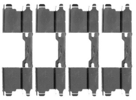 Ремкомплект гальмівних колодок - HELLA PAGID 8DZ355203501