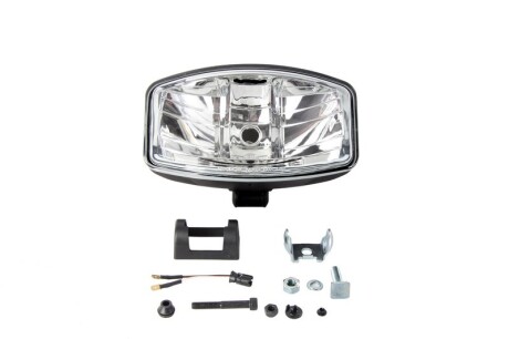 Універсальні фари Лів/Прав (прямокутний, JUMBO, H7/W5W, 12/24В, ширина 247мм, висота 141мм, глибина: 109мм, прозорий, чорн, габаритне світло) - HELLA 1FE 008 773-041