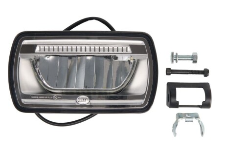 Універсальні фари Лів/Прав (прямокутний, JUMBO, LED, 12/24В, 1,3 2,7 8Вт, ширина 238мм, висота 132мм, глибина: 113мм, алюмінієвий, чорн, габаритне світло, довжина провода: 800мм, нерухоме кріплення) - HELLA 1FE016773001