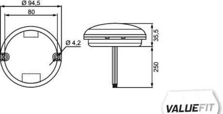 Фото 2 - Автозапчасть HELLA 2NE 357 028-031 (2NE357028031)