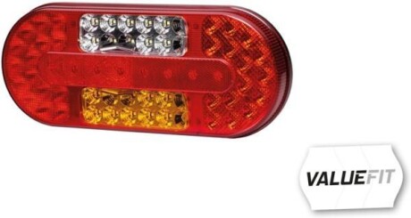 Ліхтар задній Лів (LED, 12/24В, з індикатором, світло протитуманних фар, світло заднього ходу, із стоп-сигналом, паркувальні вогні) - HELLA 2VP357017011