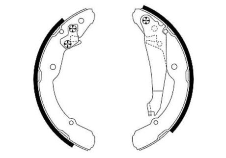 Комплект тормозных колодок - (1J0609525, 1J0609526, 1J0609527) HELLA 8DB355001691