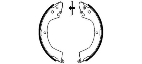 Комплект тормозных колодок - (mb895475, mb895477, mn102639) HELLA 8DB355002151