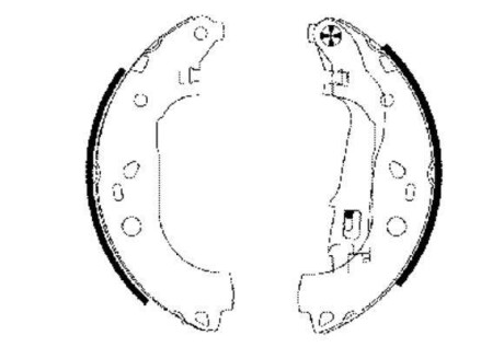 Гальмівні колодки зад. Doblo 05>09 - (77363946, 77362756) HELLA 8DB355002781