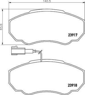 Комплект тормозных колодок, дисковый тормоз - HELLA 8DB 355 010-391