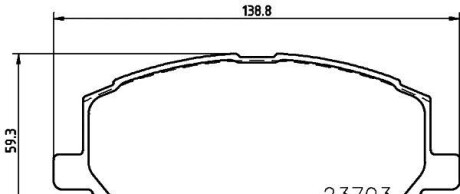 Фото 2 - Тормозные колодки HELLA 8DB 355 011-161 (8DB355011161)