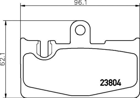 Комплект тормозных колодок, дисковый тормоз - HELLA 8DB 355 011-661