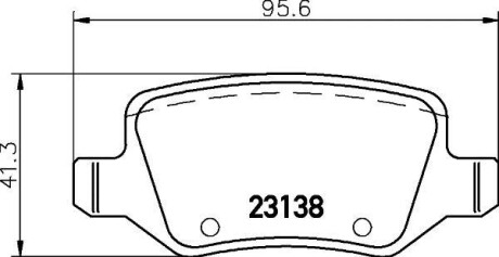 Комплект тормозных колодок, дисковый тормоз - HELLA 8DB 355 012-131