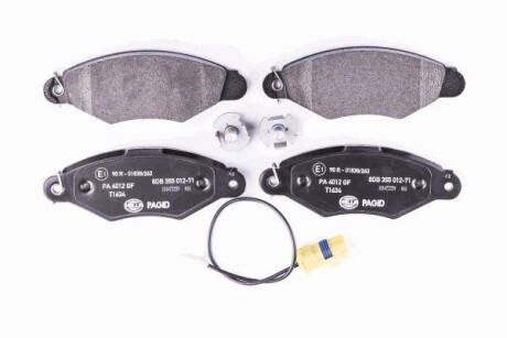 Комплект тормозных колодок, дисковый тормоз - HELLA 8DB355012-711