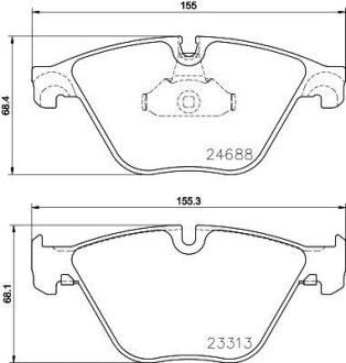 Фото 2 - Гальмівні колодки HELLA 8DB355015-261 (8DB355015261)