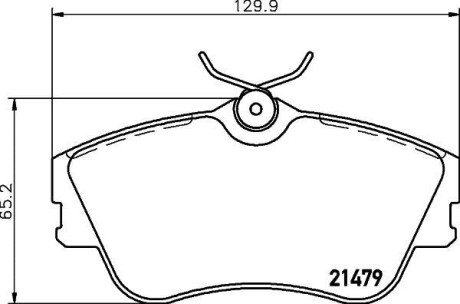 Комплект тормозных колодок, дисковый тормоз - HELLA 8DB355018071