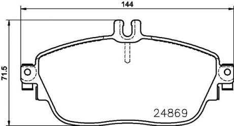 Колодки гальмівні дискові комплект; передн. - HELLA 8DB355019721