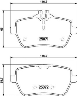 Комплект тормозных колодок, дисковый тормоз - HELLA 8DB355020-471