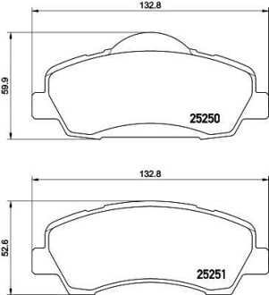 Комплект тормозных колодок - HELLA 8DB 355 020-771