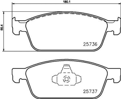 Комплект тормозных колодок - HELLA 8DB355020831