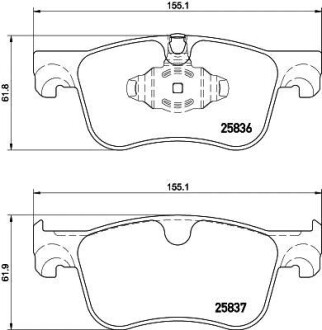 Комплект тормозных колодок - HELLA 8DB 355 020-931