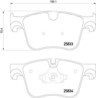 Комплект тормозных колодок - HELLA 8DB 355 020-981