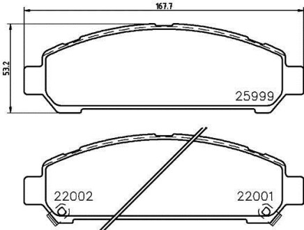 Комплект тормозных колодок - HELLA 8DB355021-821