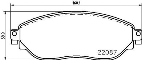 Комплект тормозных колодок - HELLA 8DB 355 021-891