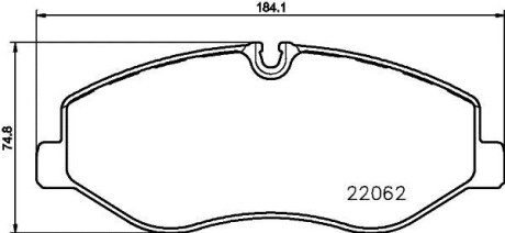 Комплект тормозных колодок - (a4474210800, A4474200220, A4474200020) HELLA 8DB 355 021-961 (фото 1)