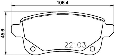 Комплект тормозных колодок - HELLA 8DB 355 023-211