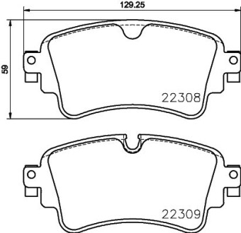 Гальмівні колодки зад. Touareg/Q5/Q7 14- - HELLA 8DB355024791