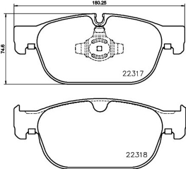 Volvo тормозные колодки передн.&quot,18&quot, s60 iii,s90 ii,v60 ii,v90 ii,xc40/60,xc90 ii - (31445976) HELLA 8DB 355 024-801