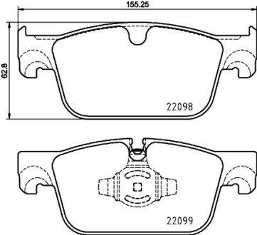 Volvo гальмівні колодки передн. s60 20- - (31658359, 31423652) HELLA 8DB 355 025-531