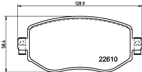 К-кт перед. гальм. колодок Renault Megane IV 2015- - HELLA 8DB 355 025-851