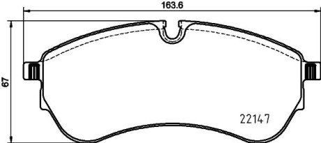 Колодки дискового гальма - HELLA 8DB355032921