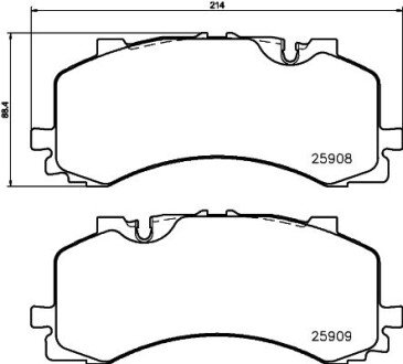 Колодки гальмівні комплект - HELLA 8DB355036471