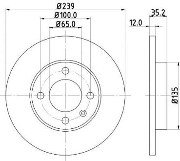 Тормозной диск - HELLA 8DD 355 100-131