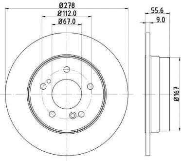 Тормозной диск - HELLA 8DD 355 101-011