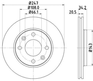 Тормозной диск - HELLA 8DD 355 101-801