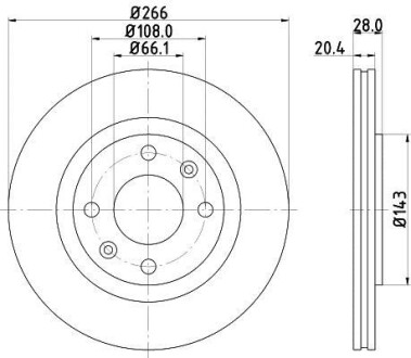 Тормозной диск - HELLA 8DD 355 102-051