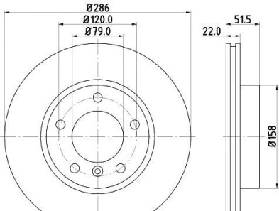 Тормозной диск - HELLA 8DD 355 102-581