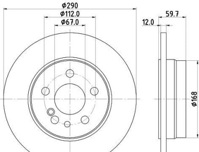 Тормозной диск - HELLA 8DD 355 102-721