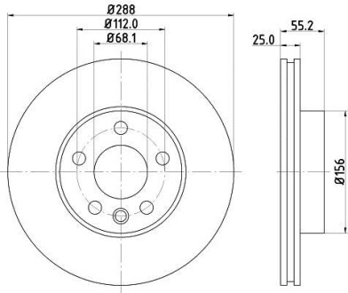 Тормозной диск - HELLA 8DD 355 104-481