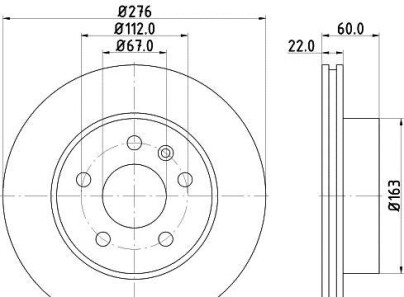 Тормозной диск - HELLA 8DD 355 104-521