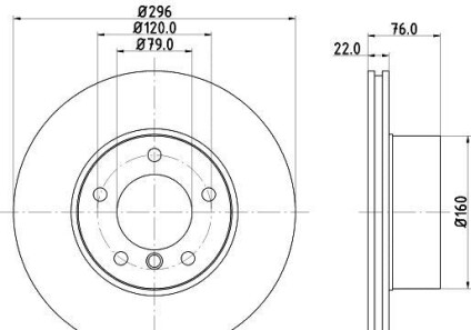 Тормозной диск - HELLA 8DD 355 104-591