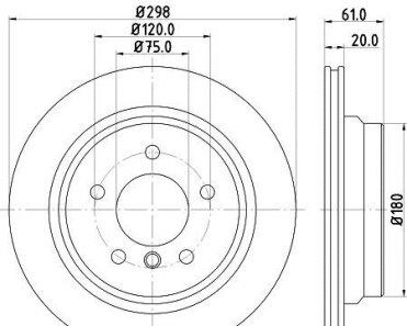 Тормозной диск - HELLA 8DD 355 104-611