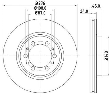 Тормозной диск - HELLA 8DD 355 105-131