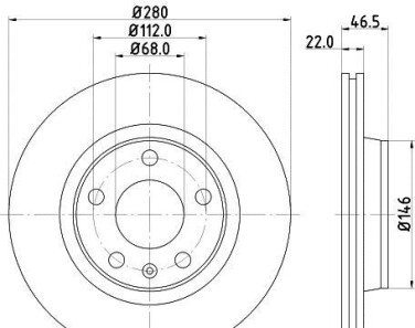 Тормозной диск - HELLA 8DD 355 105-531