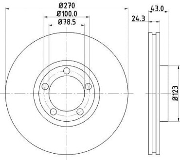 Тормозной диск - (1514235, 5029816, 5025611) HELLA 8DD 355 105-641