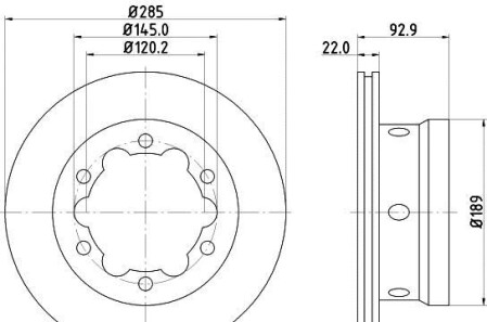 Тормозной диск - HELLA 8DD 355 105-811