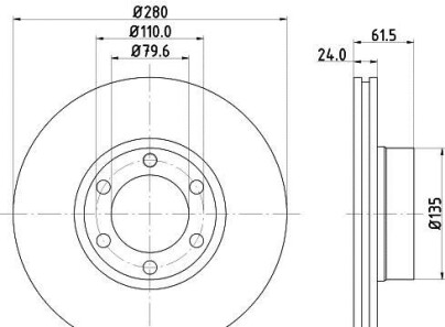 Тормозной диск - HELLA 8DD 355 106-611