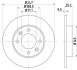 Тормозной диск - (4246W9, 4246X8, 4246XB) HELLA 8DD 355 108-391 (фото 1)