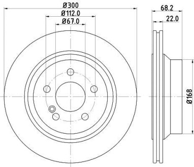 Тормозной диск - HELLA 8DD355108-861