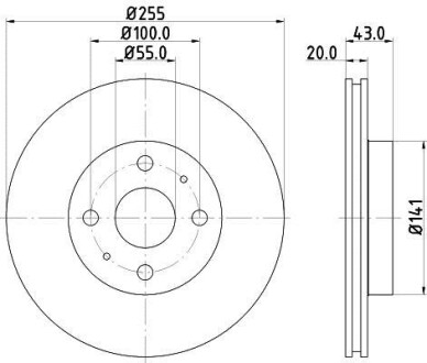 Тормозной диск - HELLA 8DD 355 108-881